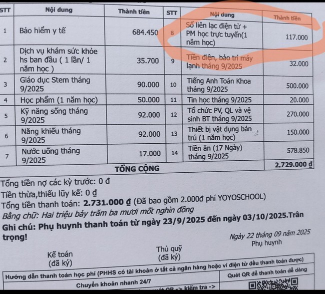 Thu gì mà tới 117 nghìn đồng? - Một khoản tiền đầu năm khiến hội cha mẹ tranh cãi gắt, ai đúng, ai sai? - Ảnh 1.