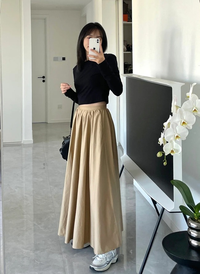“Chân váy kaki” – món đồ cao cấp giúp phụ nữ U30+ thay đổi khí chất chỉ trong tích tắc - Ảnh 3.