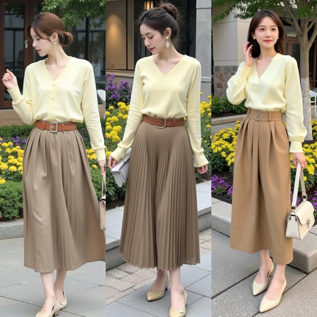 “Chân váy kaki” – món đồ cao cấp giúp phụ nữ U30+ thay đổi khí chất chỉ trong tích tắc - Ảnh 1.