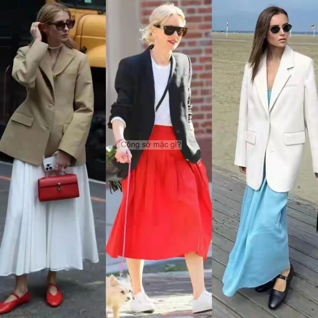 Đầu thu, “áo khoác mỏng + váy dài” hot rần rần! Phụ nữ trung niên mặc thế này vừa trẻ trung vừa sang, diện y chang cũng đẹp. - Ảnh 11.