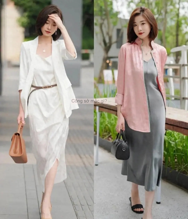 Đầu thu, “áo khoác mỏng + váy dài” hot rần rần! Phụ nữ trung niên mặc thế này vừa trẻ trung vừa sang, diện y chang cũng đẹp. - Ảnh 1.