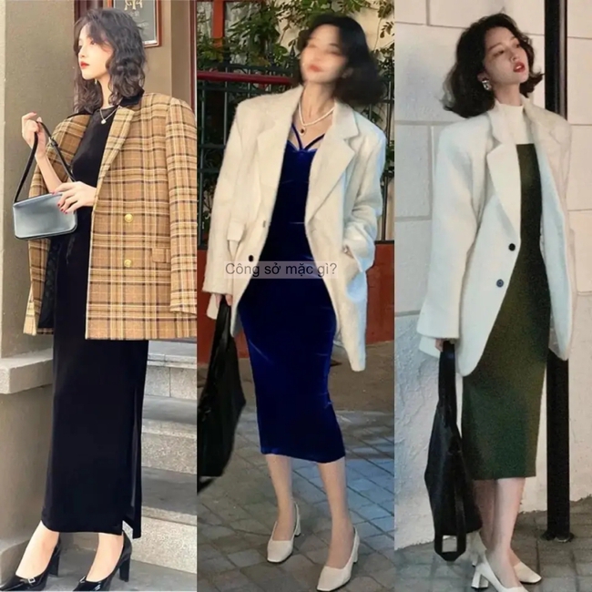 Đầu thu, “áo khoác mỏng + váy dài” hot rần rần! Phụ nữ trung niên mặc thế này vừa trẻ trung vừa sang, diện y chang cũng đẹp. - Ảnh 7.