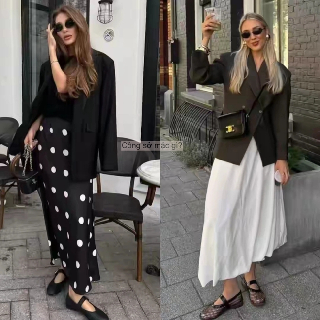 Đầu thu, “áo khoác mỏng + váy dài” hot rần rần! Phụ nữ trung niên mặc thế này vừa trẻ trung vừa sang, diện y chang cũng đẹp. - Ảnh 10.