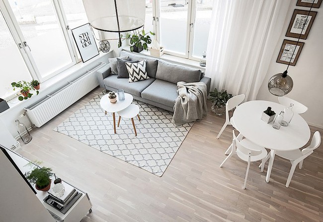 Những mẫu phòng khách đẹp phù hợp với các căn hộ 50m² - Ảnh 4.