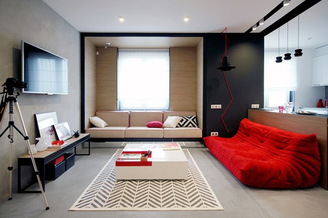Những mẫu phòng khách đẹp phù hợp với các căn hộ 50m² - Ảnh 12.