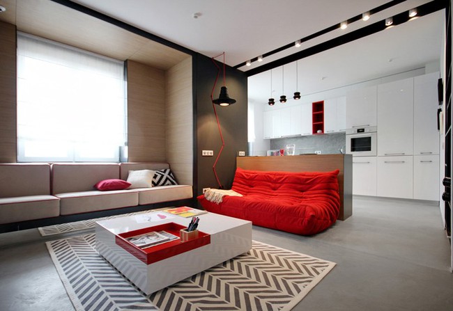 Những mẫu phòng khách đẹp phù hợp với các căn hộ 50m² - Ảnh 13.