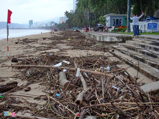 Ảnh: Bãi biển đẹp nhất thế giới biến thành bãi rác khổng lồ sau lũ - Ảnh 4.