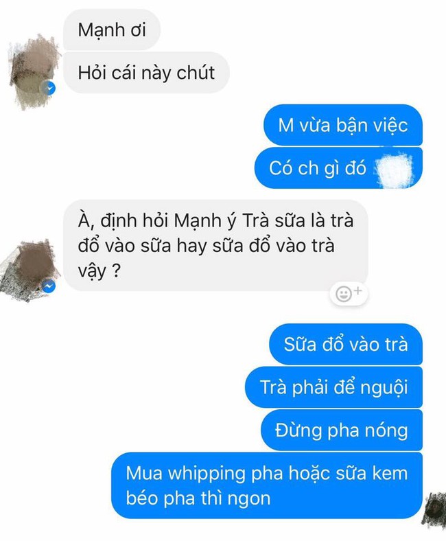 Chết cười với trào lưu thả thính bằng câu hỏi pha trà sữa: Trà sữa là trà đổ vào sữa hay sữa đổ vào trà? - Ảnh 6.