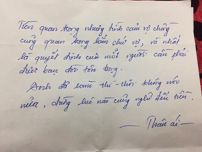 Nhận được thưởng Tết, chồng mua ngay cho vợ Iphone, còn viết cả thư tay khiến chị em xôn xao ngưỡng mộ - Ảnh 3.