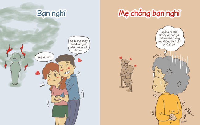 Tranh vui: Khác biệt cười ra nước mắt khi bạn nghĩ và mẹ chồng bạn nghĩ - Ảnh 2.