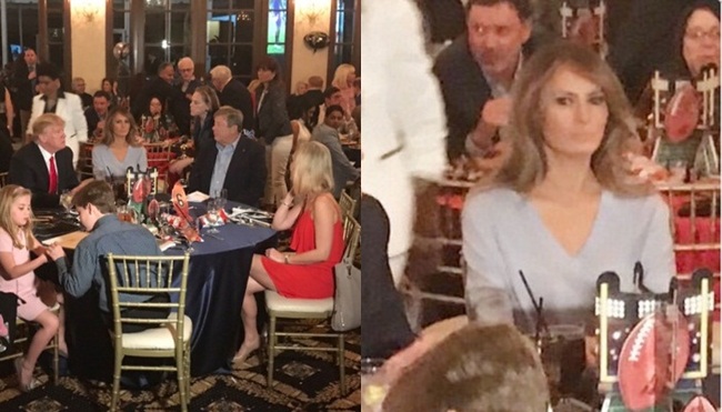 Đây đã là lần thứ hai cư dân mạng bắt gặp gương mặt khó hiểu này của bà Melania Trump - Ảnh 1.