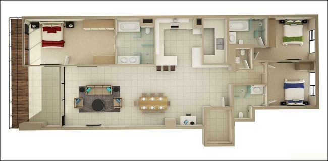 10 mẫu căn hộ 3 phòng ngủ đẹp, dễ ứng dụng cho những gia đình nhiều thế hệ cùng chung sống - Ảnh 3.