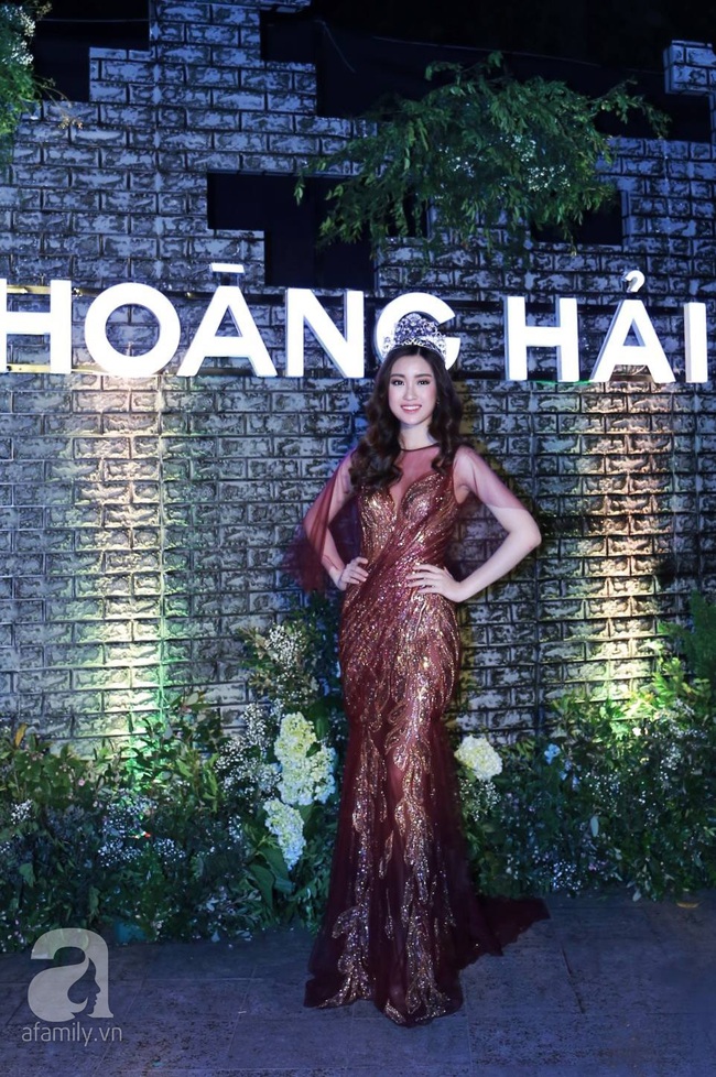 Hoa hậu Đỗ Mỹ Linh lộng lẫy, đọ sắc cùng mẹ một con Hồng Quế trên thảm đỏ show Hoàng Hải - Ảnh 2.