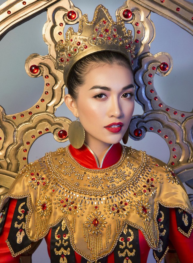 Cuối cùng, Lệ Hằng đã chọn trang phục dân tộc ở Hoa hậu Hoàn vũ đúng như lời đồn - Ảnh 12.