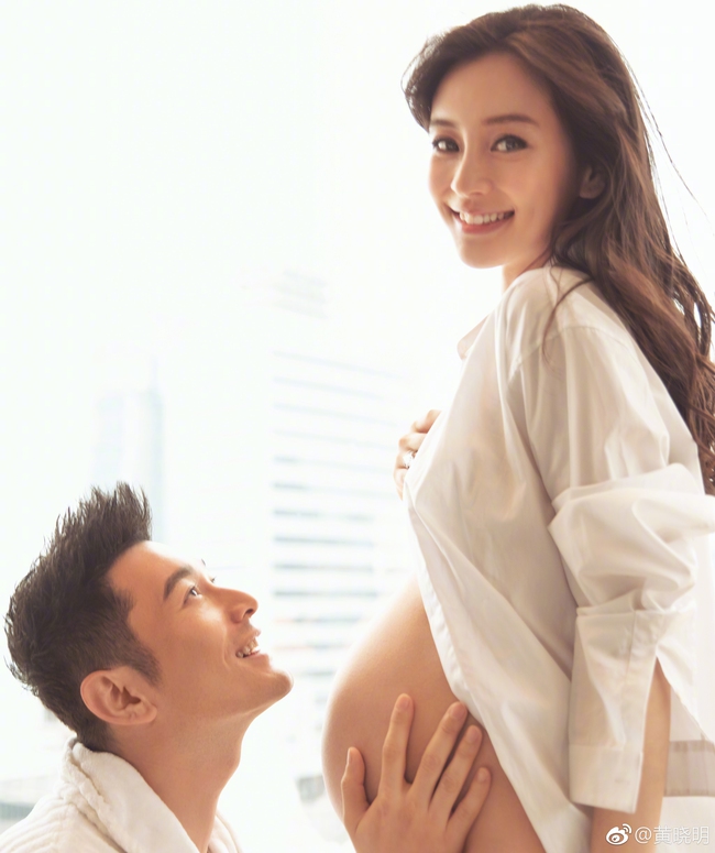 Bị tố mang thai giả, Huỳnh Hiểu Minh đăng ảnh Angelababy mang bầu cực sexy - Ảnh 1.