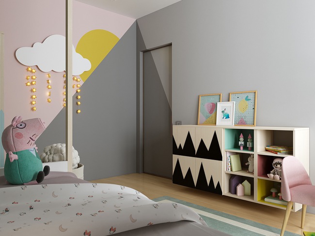 10 mẫu phòng ngủ cho bé đầy màu sắc và không gian vui chơi - Ảnh 6.