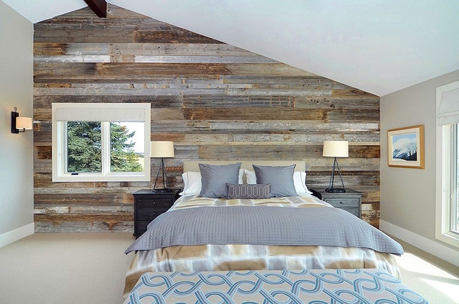 Cách sử dụng gỗ tái chế cho những bức tường phòng ngủ thêm quyến rũ - Ảnh 3.
