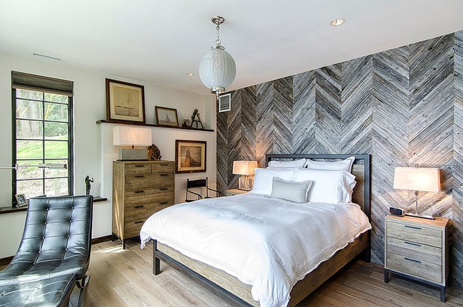 Cách sử dụng gỗ tái chế cho những bức tường phòng ngủ thêm quyến rũ - Ảnh 5.