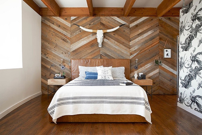Cách sử dụng gỗ tái chế cho những bức tường phòng ngủ thêm quyến rũ - Ảnh 20.