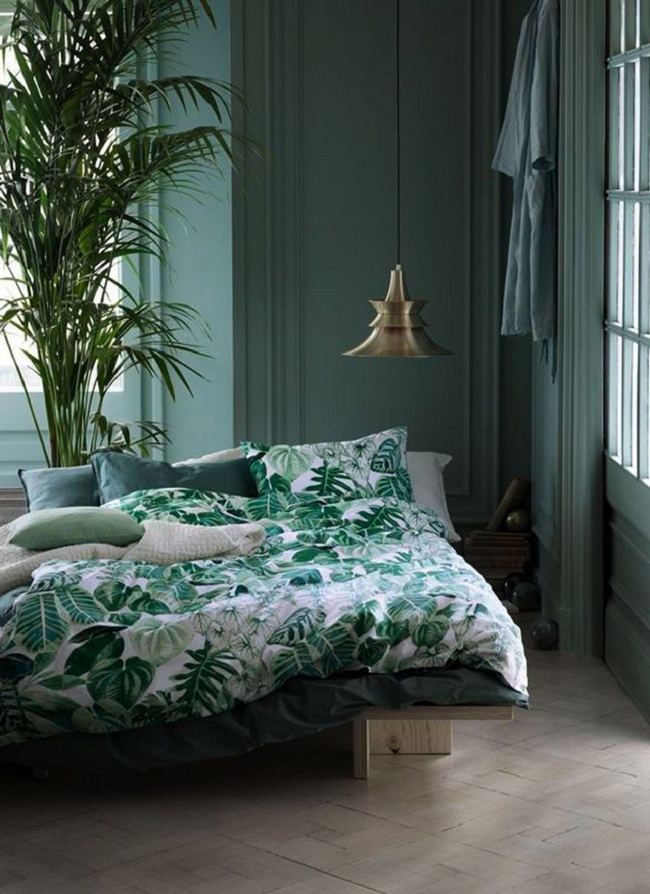 Khi đã chán đen, trắng, xám, hồng thì đừng quên xanh lá cũng là một gam màu rất tuyệt cho phòng ngủ - Ảnh 2.
