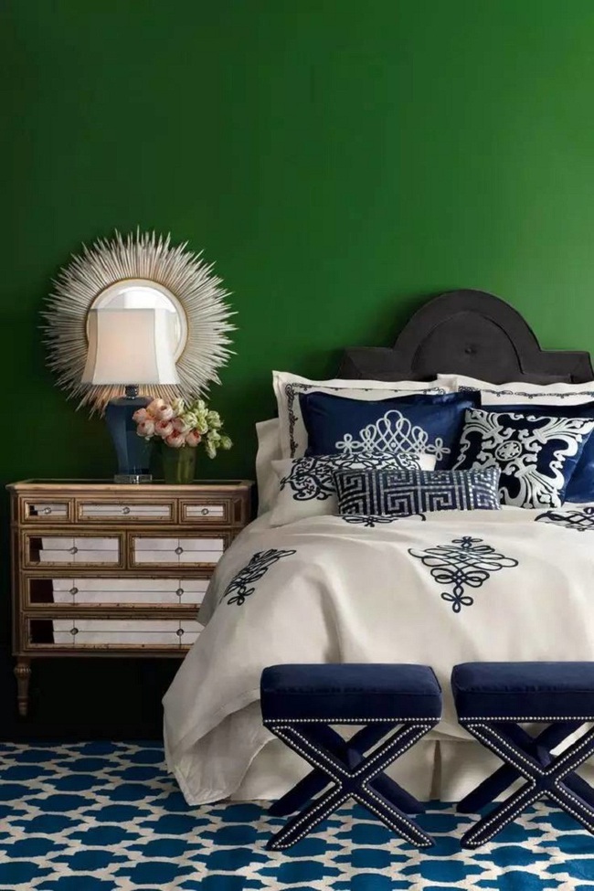 Khi đã chán đen, trắng, xám, hồng thì đừng quên xanh lá cũng là một gam màu rất tuyệt cho phòng ngủ - Ảnh 9.