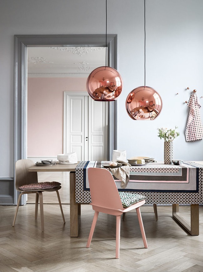 Vẻ đẹp đầy lôi cuốn trong thiết kế nội thất của cặp đôi màu sắc đồng và hồng - Ảnh 6.