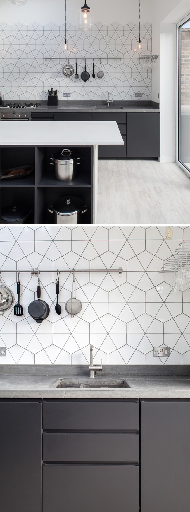 9 mẫu gạch ốp nhà bếp theo phong cách hình học cho chị em tùy ý lựa chọn - Ảnh 4.