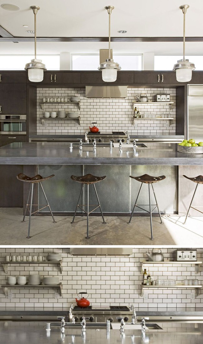 9 mẫu gạch ốp nhà bếp theo phong cách hình học cho chị em tùy ý lựa chọn - Ảnh 9.