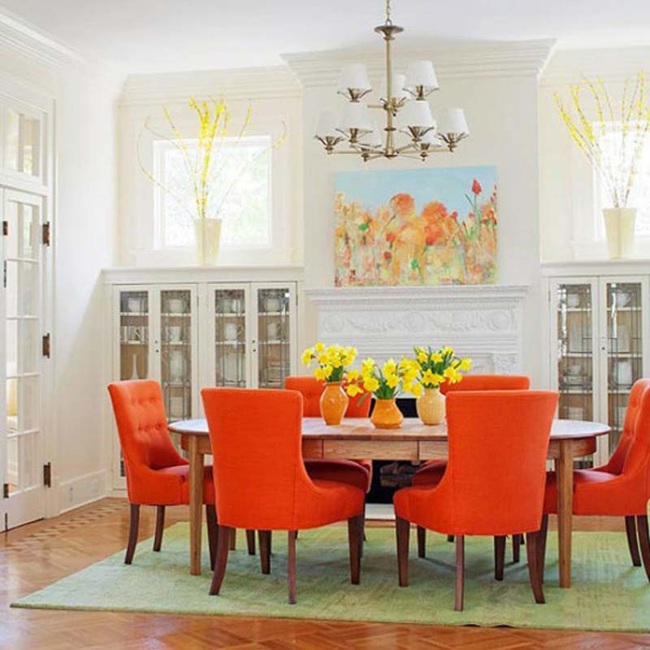 Trang trí phòng ăn với tông màu cam rực rỡ chính là xu hướng của mùa hè năm nay - Ảnh 11.