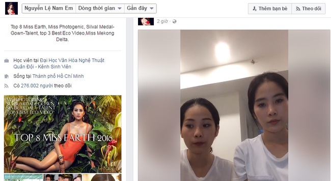 Hoa hậu Nam Em livestream tố bị người tình đồng tính của chị gái song sinh đe dọa, uy hiếp tính mạng - Ảnh 1.