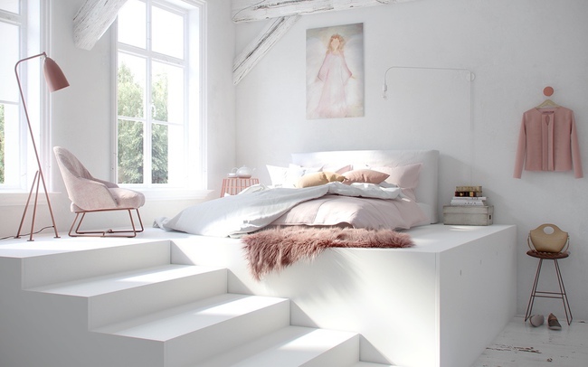 17 thiết kế phòng ngủ với gam màu trắng khiến bạn không thể không yêu - Ảnh 1.