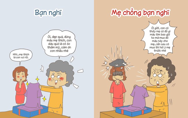 Tranh vui: Khác biệt cười ra nước mắt khi bạn nghĩ và mẹ chồng bạn nghĩ - Ảnh 6.