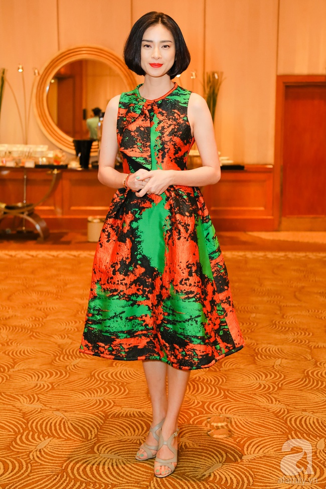 Ngô Thanh Vân trẻ trung diện váy họa tiết rực rỡ trong sự kiện - Ảnh 1.