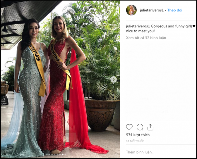 Hành động lạ của Á hậu Phương Nga giữa thông tin mâu thuẫn với người đẹp Argentina tại Miss Grand International 2018 - Ảnh 2.