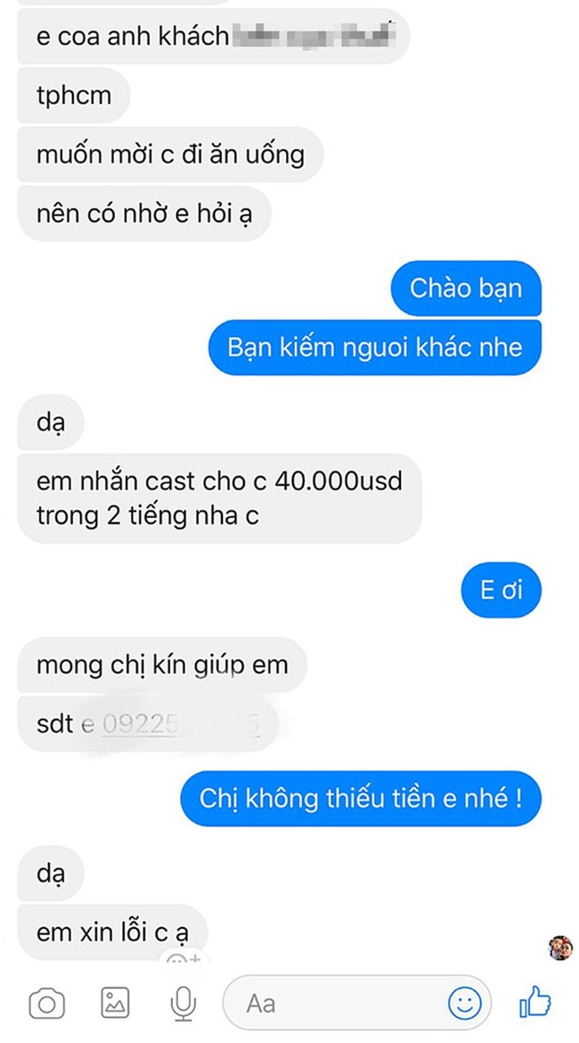 Được mời đi ăn uống với giá 40.000 USD cho 2 giờ đồng hồ, Hoa hậu Diễm Hương phản ứng cực gắt - Ảnh 1.