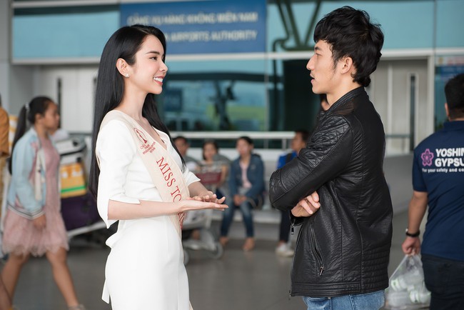 Người tình Isaac Liên Bỉnh Phát ra sân bay tiễn Huỳnh Vy thi Miss Tourism Queen Worldwide 2018 - Ảnh 6.