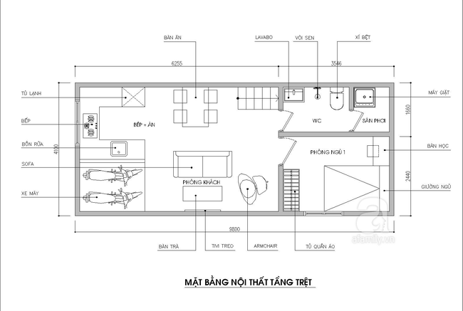 Với diện tích 40m², KTS đã tư vấn thiết kế cho gia đình 4 người có một không gian sống như mong muốn - Ảnh 1.