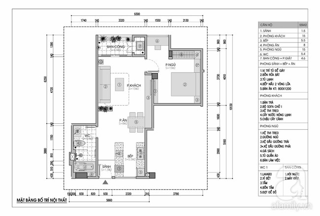 Tư vấn thiết kế nội thất cho căn hộ 55m² của chàng sinh viên Bách Khoa với chi phí chưa đến 123 triệu - Ảnh 1.