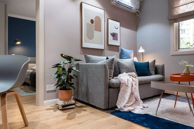 Phong cách Bắc Âu nhẹ nhàng với tông màu xanh, ghi, hồng được kết hợp vô cùng đặc biệt trong căn hộ 56m²  - Ảnh 5.