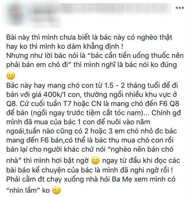 Sự vụ cụ bà bán chó lấy tiền mua thuốc bất ngờ xuất hiện thêm nhiều thông tin trái chiều khiến MXH hoang mang - Ảnh 5.