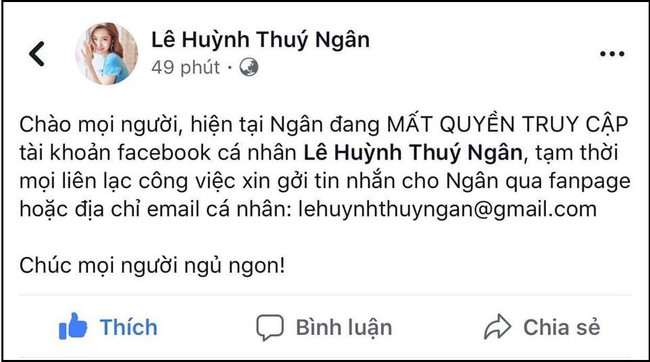 Ngược đời như Hân hoa hậu Gạo nếp gạo tẻ, mất Facebook lại hớn hở, vui mừng vì lý do này - Ảnh 1.