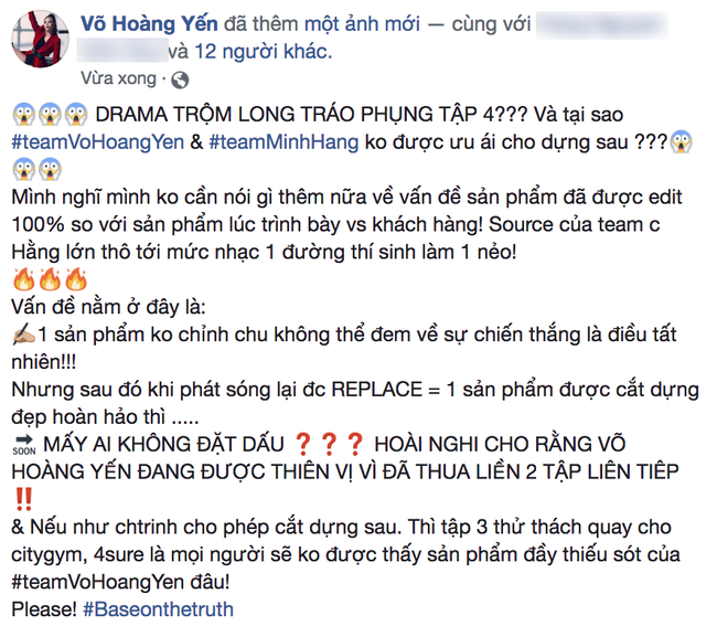 Võ Hoàng Yến - Minh Hằng tố The Face trộm long tráo phụng, thay clip tốt cho đội Thanh Hằng để tạo chiêu trò  - Ảnh 3.