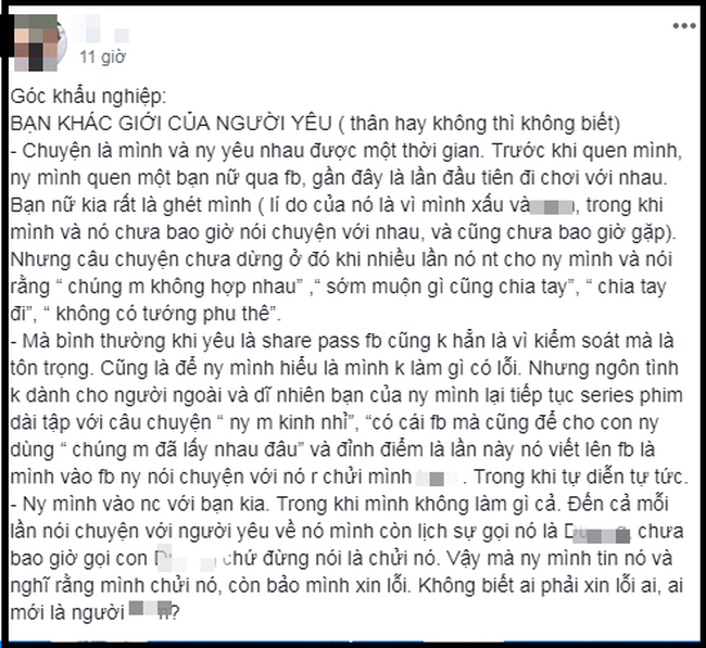 Cô gái bức xúc vì bạn khác giới của người yêu đặt điều nói xấu, nhưng dân mạng lại phẫn nộ vì phản ứng của anh chàng - Ảnh 1.