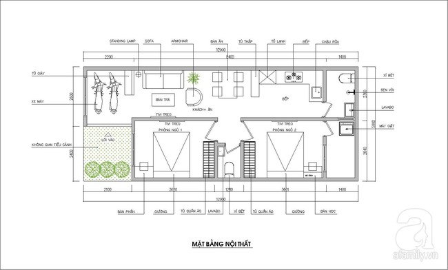 Tư vấn thiết kế nhà cấp 4 đầy đủ tiện nghi, chuyển hướng nhà cho hợp phong thủy trên mảnh đất 60m²  - Ảnh 1.