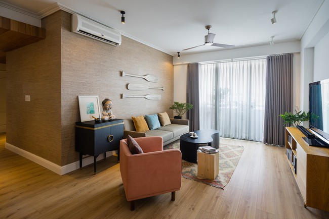 Căn hộ 110m² vừa đẹp vừa sang xịn với nội thất bằng tre nứa vô cùng ấn tượng ở quận 9, Sài Gòn - Ảnh 3.