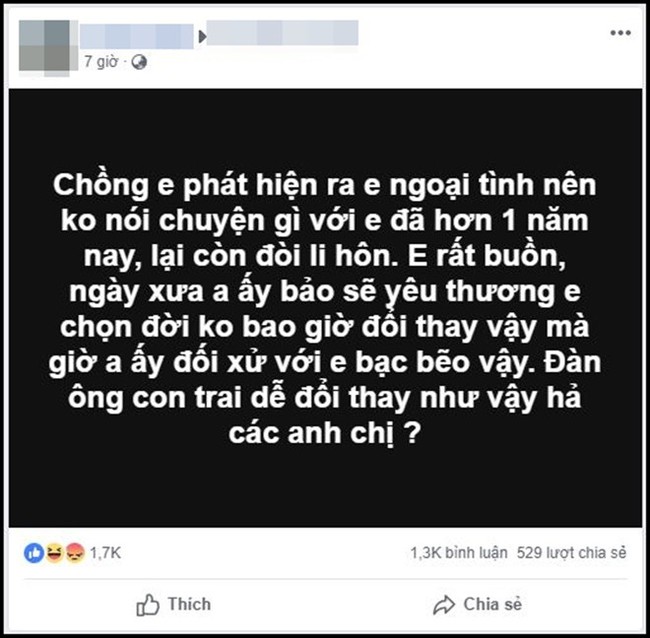 Tố chồng đã ghẻ lạnh cả năm trời còn đòi ly hôn, vợ trẻ bị dân mạng đồng loạt ném đá vì lý do này - Ảnh 1.