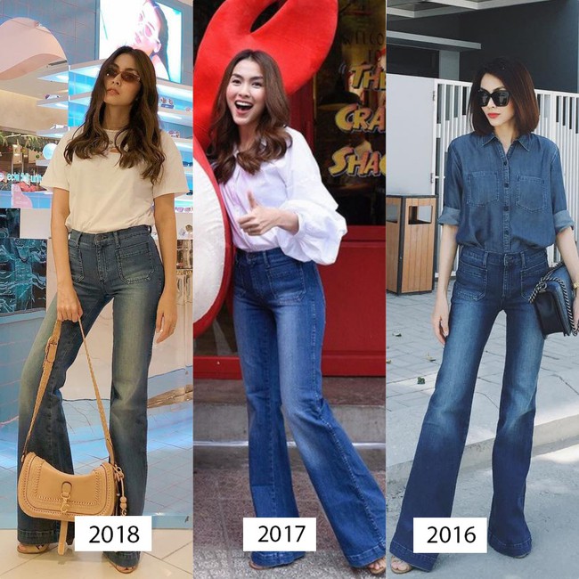 Mặc jeans thôi mà chân dài cả tấc, chẳng trách Hà Tăng có mỗi chiếc quần mà 3 năm rồi vẫn diện đi diện lại - Ảnh 3.