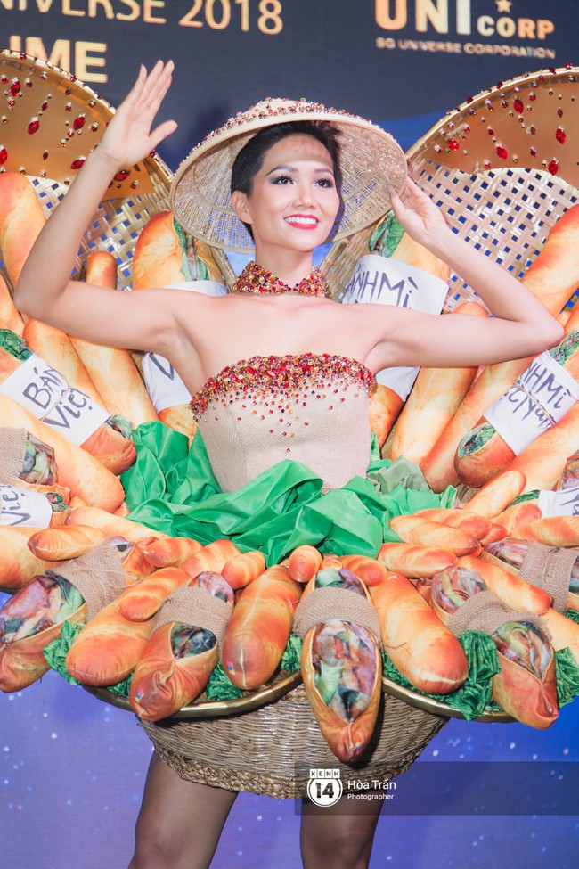 Chọn Bánh mì làm National Costume, HHen Niê đang đi thi Hoa hậu hay làm mẫu trưng bày hội chợ ẩm thực đây? - Ảnh 1.