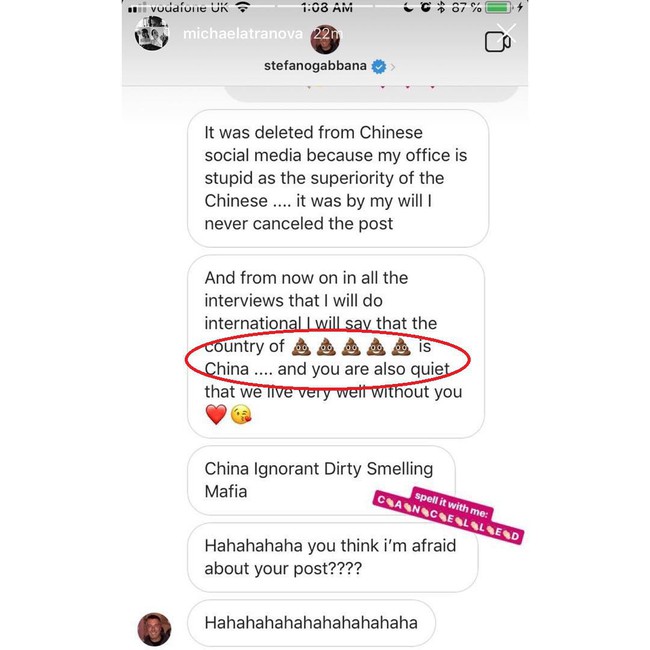 Cô gái gốc Việt được dân mạng Trung Quốc tung hô sau khi bóc phốt tin nhắn của NTK Dolce & Gabbana trên Instagram - Ảnh 2.