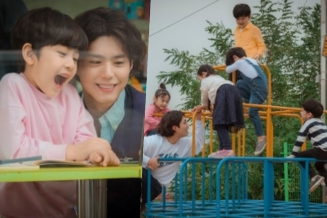 Mỹ nam Park Bo Gum lại đốn tim fan với loạt ảnh chơi đùa cùng trẻ con cực đáng yêu - Ảnh 1.